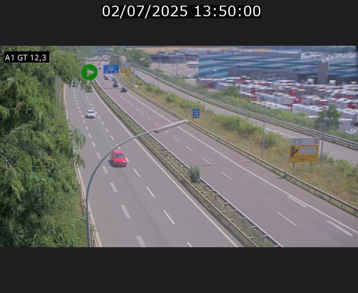 Traffic live webcam Luxembourg Senningerberg - A1 direction Allemagne - BK 12.3