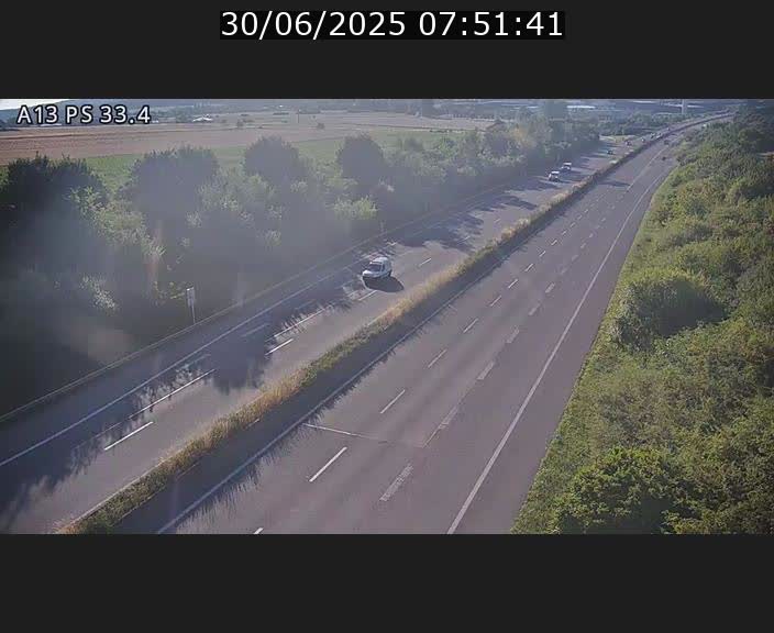Webcam trafic sur A13 à hauteur de Mondorf-les-Bains en direction d'Altwies