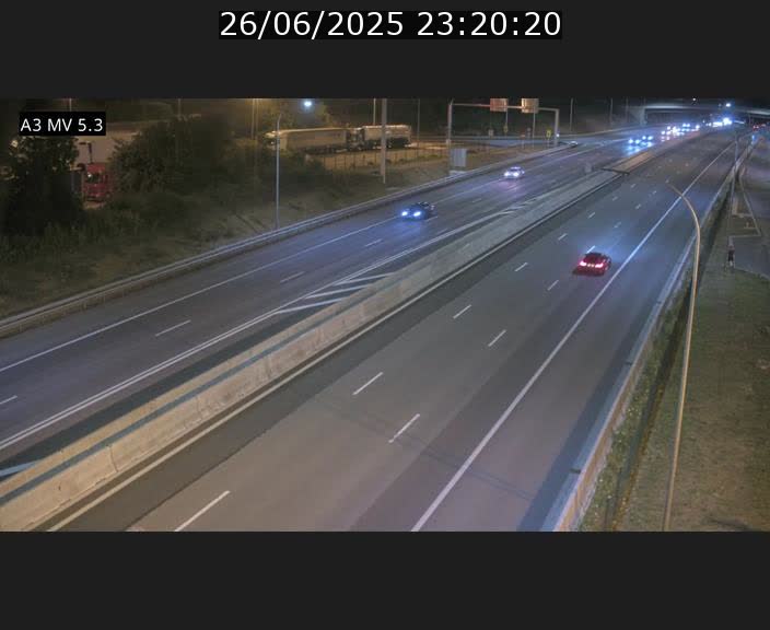 Webcam à l'Aire de Berchem au Luxembourg sur l'A3. Vue orientée vers la France