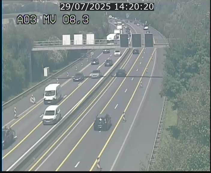 Webcam Autoroute après la Croix de Bettembourg en direction de Luxembourg sur l'A3