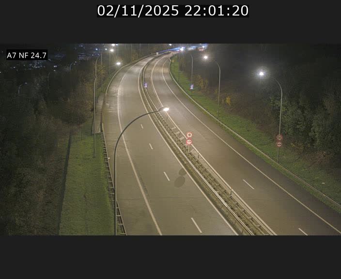 Caméra trafic Luxembourg - A7, Schieren direction Mersch