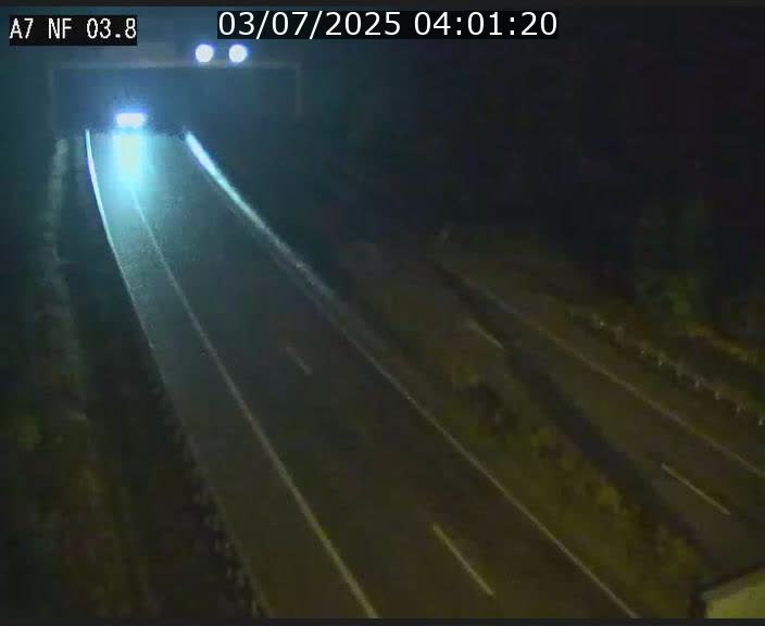 Webcam autoroute A7 au Luxembourg à la sortie du Tunnel Stafelter vers le Nord