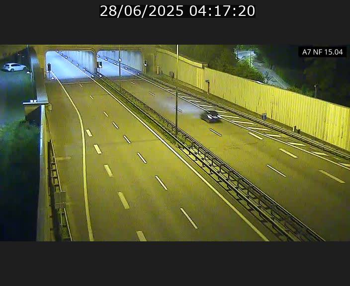 Caméra trafic Luxembourg - A7, Tunnel Mersch, entrée sud, direction Ettelbruck