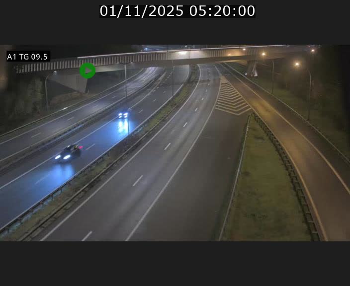 Traffic live webcam Luxembourg Jonction Grünewald - A1 direction Luxembourg-ville - BK 9.5
