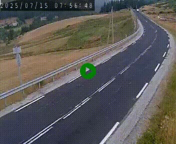Webcam routière au niveau du col de la Chavade en Ardèche, sur la N102 à 1266 mètres d'altitude