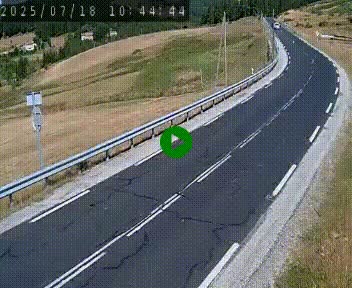 Webcam routière au niveau du col de la Chavade en Ardèche, sur la N102 à 1266 mètres d'altitude