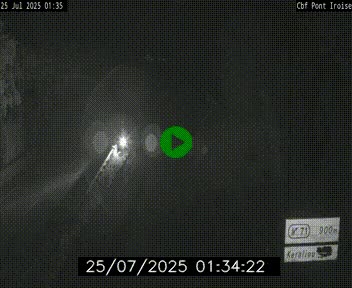 Webcam sur la N165 après le Pont de l'Iroise, à l'entrée de Brest
