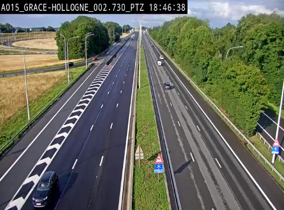 Caméra trafic Belgique - Grâce-Hollogne - E42, jonction avec A604, direction Loncin/Aéroport de Liège -  BK 3.2