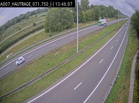 Webcam autoroute Belgique - Hautrage - E19 - BK 71.7