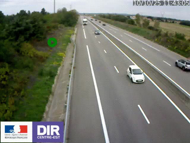 Webcam sur le contournement de Valence, sur la Nationale 7, à la jonction avec la N532, caméra orientée vers Grenoble