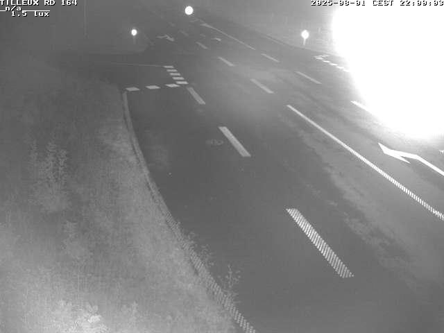 Webcam sur la RD164 à Tilleux. Vue orientée vers Neufchâteau