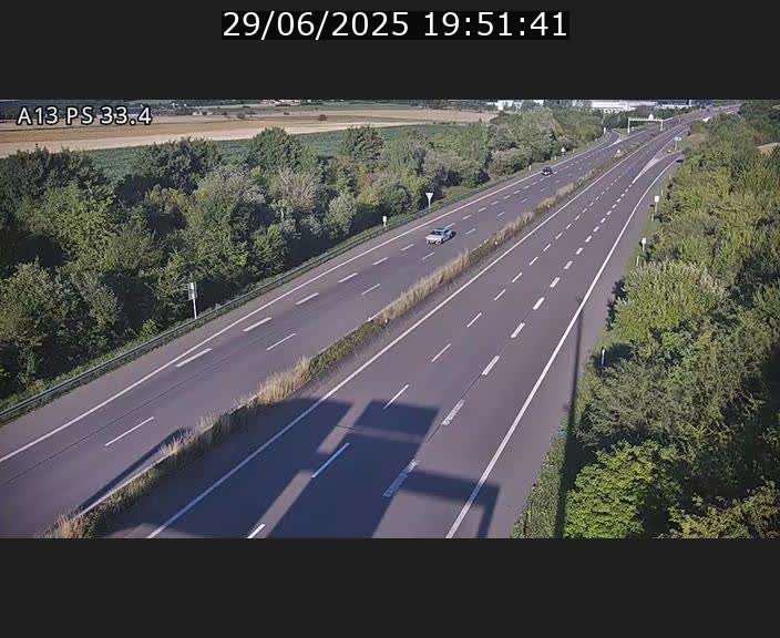 Webcam trafic sur A13 à hauteur de Mondorf-les-Bains en direction d'Altwies