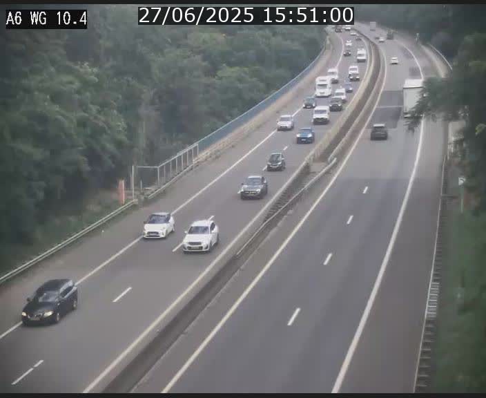 Traffic live webcam Luxembourg Mamer - A6 - BK 10.4 - direction Luxembourg/France/Allemagne
