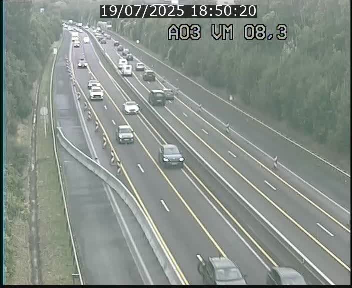 Traffic live webcam Luxembourg Bettembourg - A3 - BK 8.3 - direction France