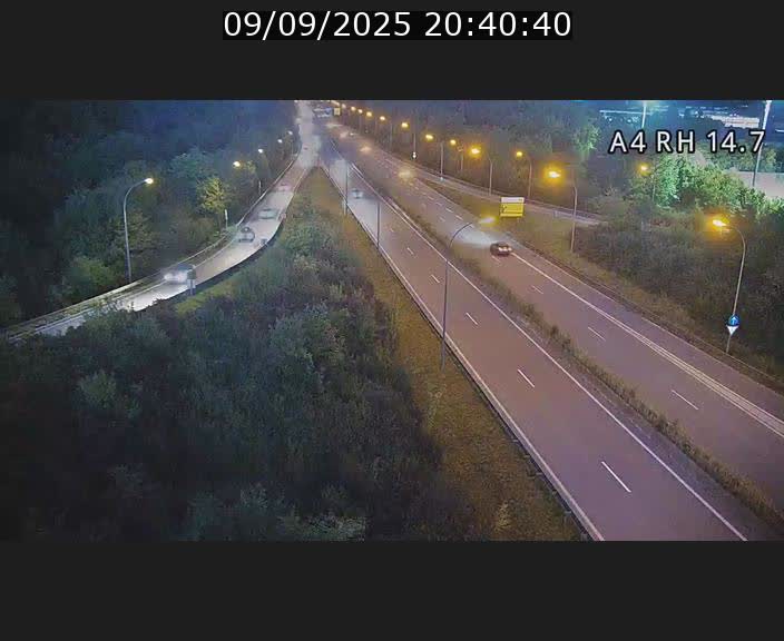 Traffic live webcam Luxembourg Jonction Lankelz - A4 - BK 14.7 - direction Luxembourg