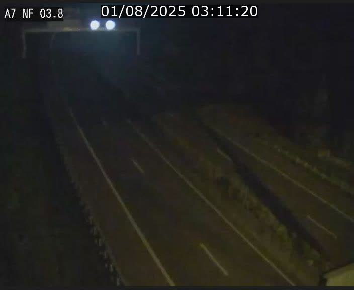 Webcam autoroute A7 au Luxembourg à la sortie du Tunnel Stafelter vers le Nord