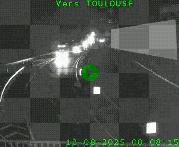 Caméra routière sur l'autoroute A20 à Noailles, en périphérie de Brive-la-Gaillarde. Vue orientée vers Toulouse