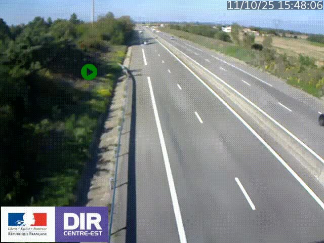 Webcam sur le contournement de Valence, sur la Nationale 7, à la jonction avec la N532, caméra orientée vers Grenoble