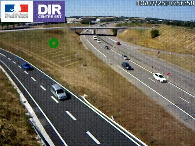 Webcam sur le contournement de Valence, sur la Nationale 7, caméra orientée vers Lyon