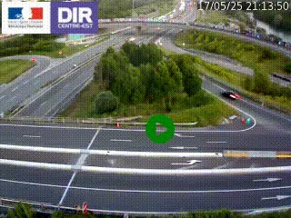 Webcam traffic à Grenoble-sud sur l'autoroute A480. Vue orientée vers l'entrée et la sortie de Grenoble