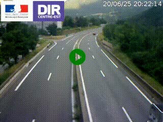 Caméra sur la Nationale 90 (N90) à La Léchère, en direction et à proximité d'Albertville