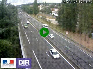 Webcam routière à Le Chambon-Feugerolles sur la RN88 entre Firminy et Saint-Etienne