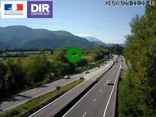 Caméra trafic à Meylan sur la Rocade-Sud de Grenoble en direction d'Aix-en-Provence