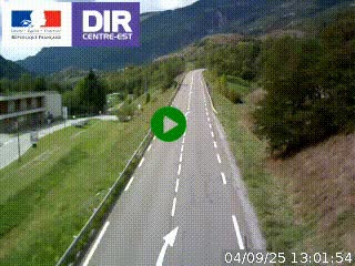 Web cam sur la N90 à Aime, en provenance de Bourg-Saint-Maurice et en direction d'Albertville