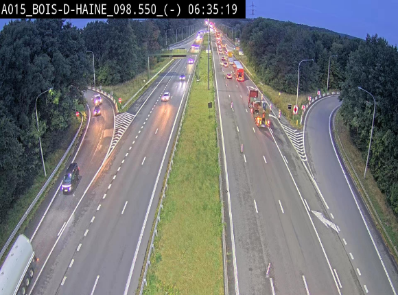 Webcam autoroute Belgique - Bois d'Haine - E42 - BK 98.6