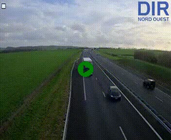 Webcam sur A84 à hauteur de l'échangeur de Poilley avec la N175, au sud d'Avranches