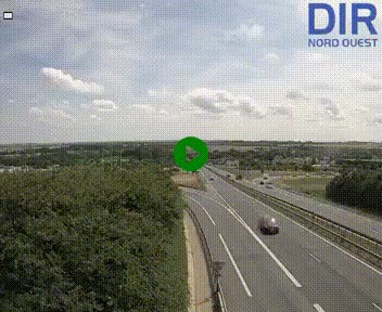 Webcam au début de l'A84 sur le périphérique Ouest de Caen (N814) à hauteur de la sortie 9, Porte de Bretagne