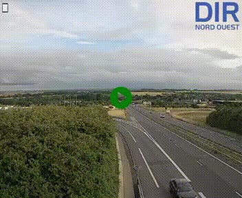 Webcam au début de l'A84 sur le périphérique Ouest de Caen (N814) à hauteur de la sortie 9, Porte de Bretagne