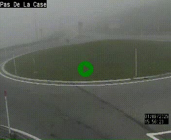Webcam sur la N22 au niveau du poste frontière entre la France et Andorre à proximité de Pas de la Case à plus de 2000 mètres d'altitude