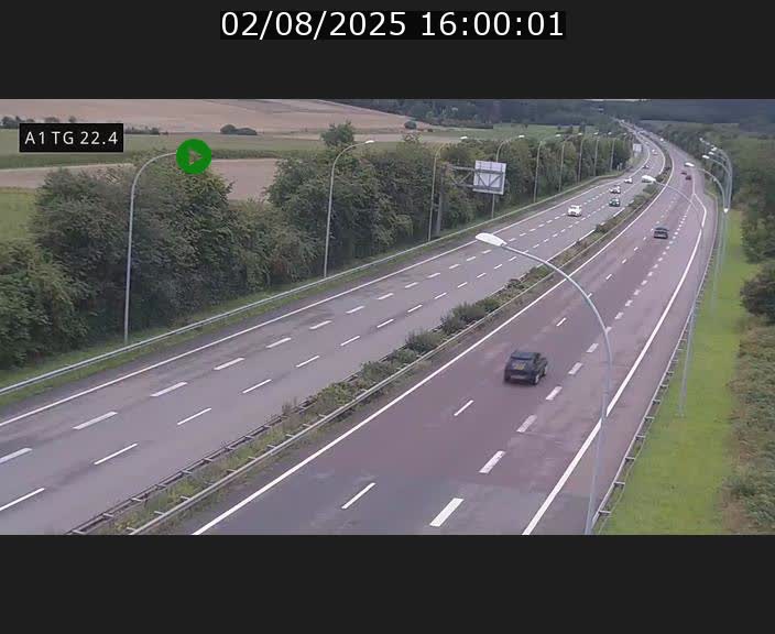 Traffic live webcam Luxembourg Flaxweiler - A1 direction Luxembourg - BK 22.4