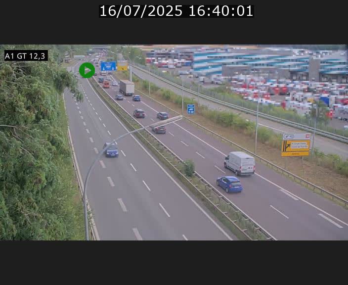Traffic live webcam Luxembourg Senningerberg - A1 direction Allemagne - BK 12.3