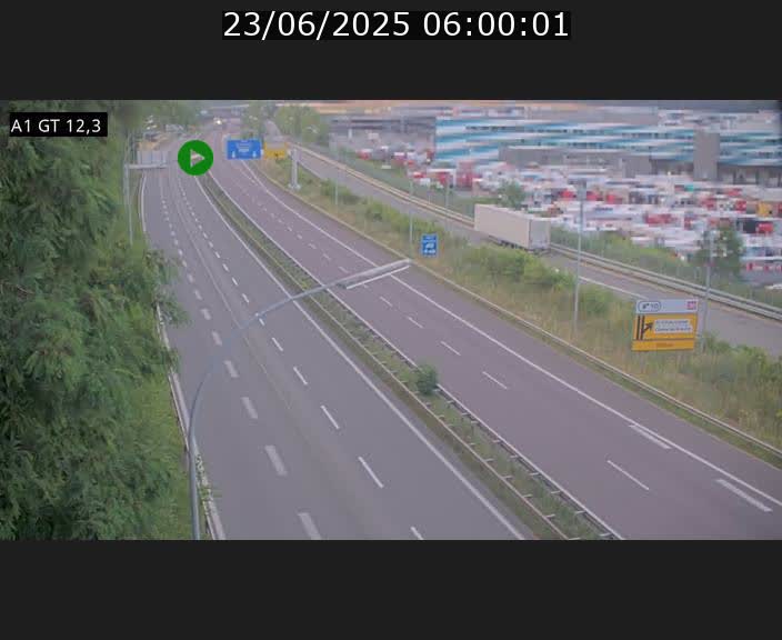 Traffic live webcam Luxembourg Senningerberg - A1 direction Allemagne - BK 12.3