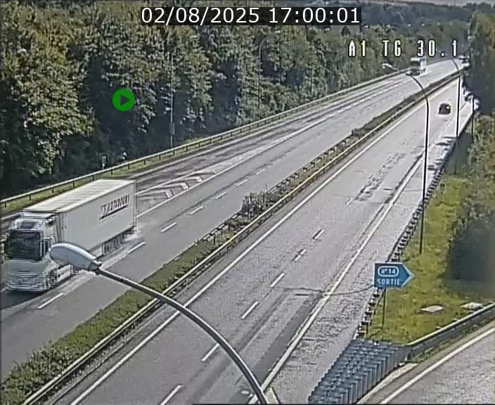 Traffic live webcam Luxembourg Grevenmacher - A1 direction Luxembourg - BK 30.1