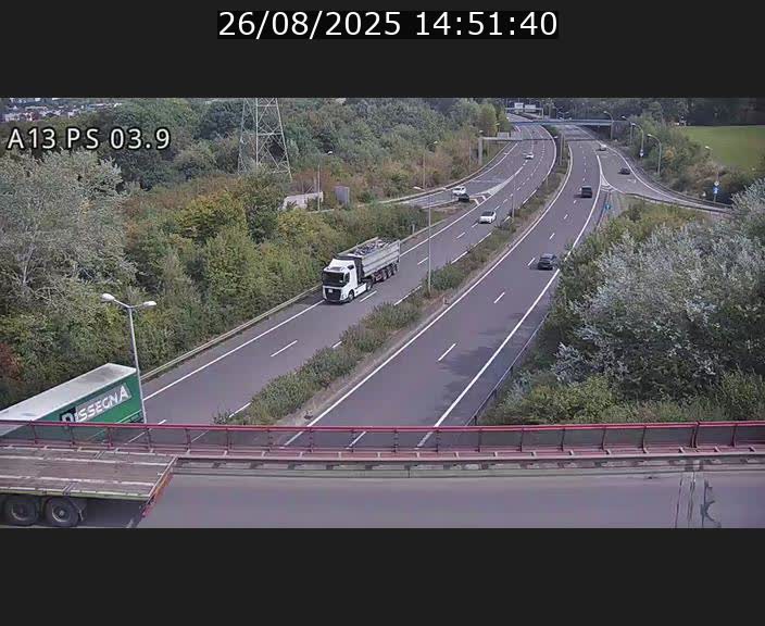 Traffic live webcam Luxembourg Ehlerange - A13 direction Esch-sur-Alzette - BK 6.8