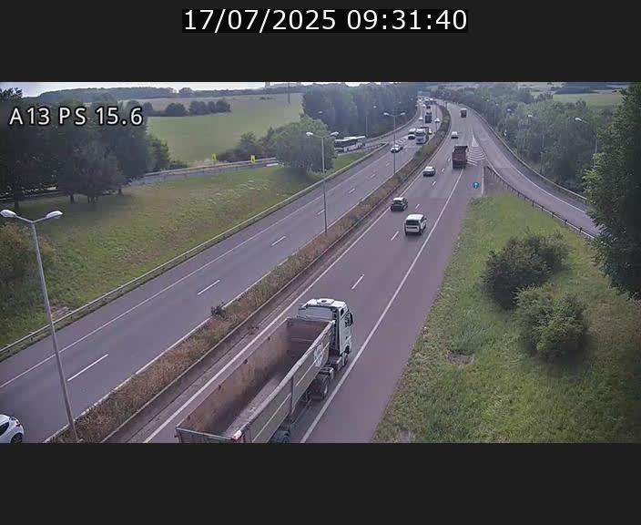 Traffic live webcam Luxembourg Kayl - A13 direction Dudelange - BK 15.6