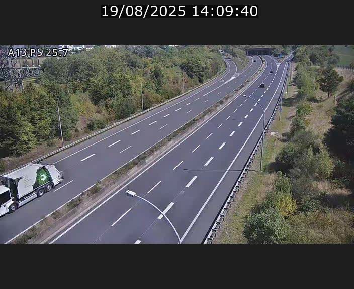 Traffic live webcam Luxembourg Frisange - A13 direction Allemagne - BK 26