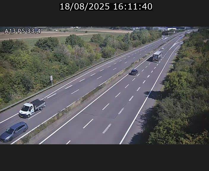Webcam trafic sur A13 à hauteur de Mondorf-les-Bains en direction d'Altwies