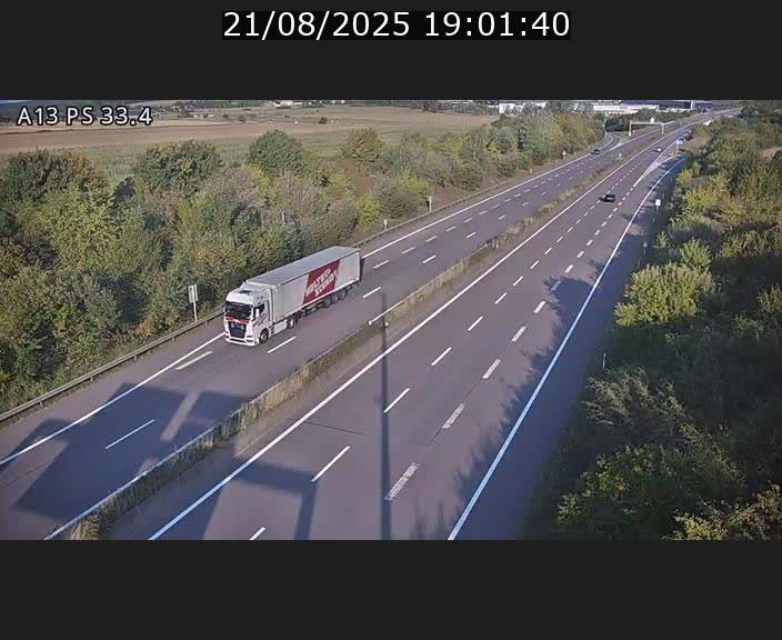 Webcam trafic sur A13 à hauteur de Mondorf-les-Bains en direction d'Altwies
