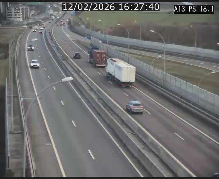 Traffic live webcam Luxembourg Dudelange - A13 direction Croix de Bettembourg - BK 18.1