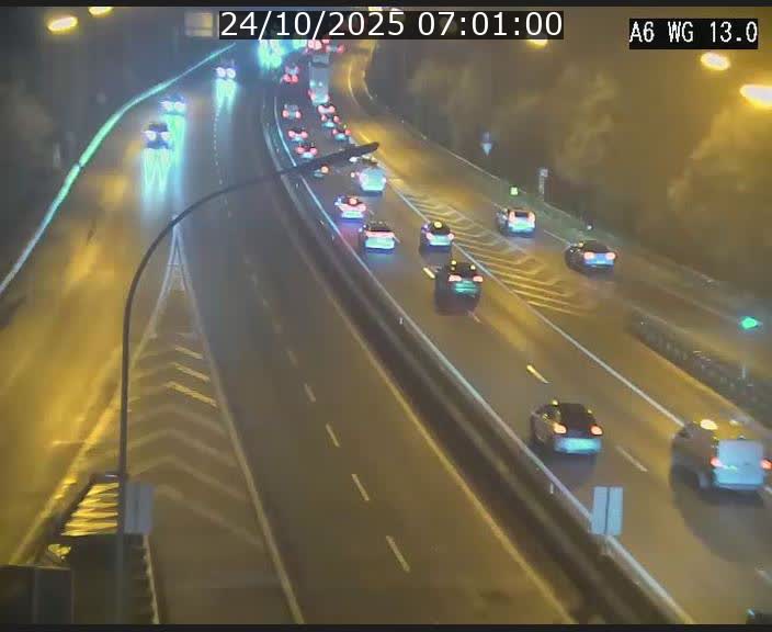 Traffic live webcam Luxembourg Mamer - A6 - BK 13 - direction Luxembourg/France/Allemagne