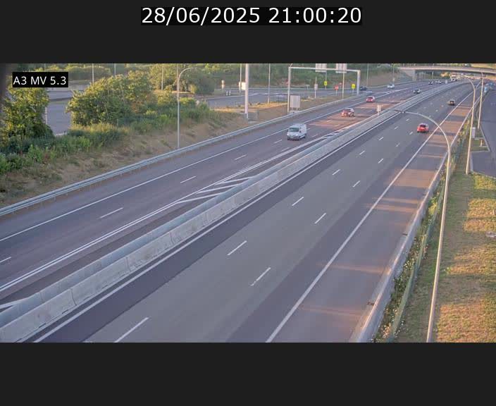 Webcam à l'Aire de Berchem au Luxembourg sur l'A3. Vue orientée vers la France