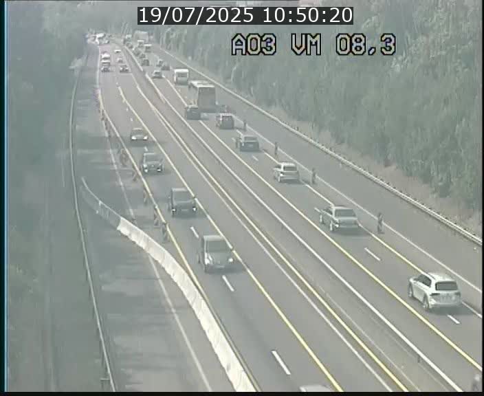 Traffic live webcam Luxembourg Bettembourg - A3 - BK 8.3 - direction France