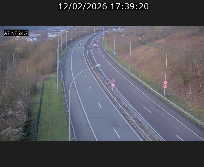Caméra trafic Luxembourg - A7, Schieren direction Mersch