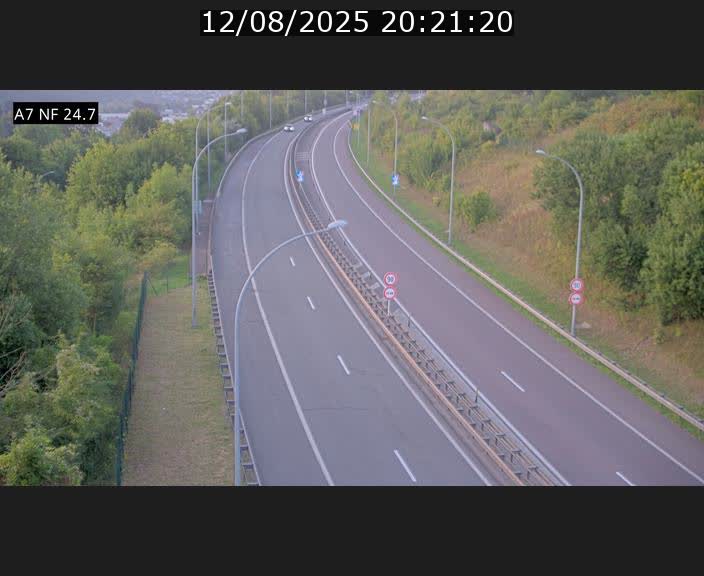 Caméra trafic Luxembourg - A7, Schieren direction Mersch