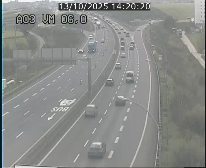 Traffic live webcam Luxembourg Aire de Berchem - A3 - BK 6 - direction France