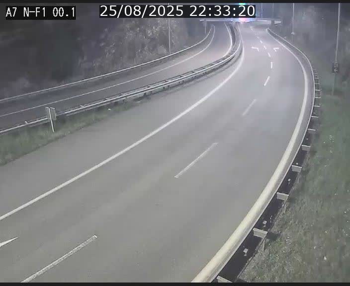 Webcam autoroute Luxembourg A7 située dans la sortie 1 Waldhof, vers la N11, avant le Tunnel Stafelter